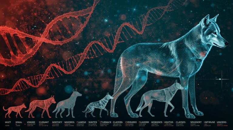 DNA sequencing and canine evolution research showing the genetic link between wolves and early domesticated dogs