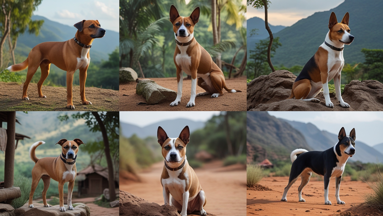 Various Indigenous Dog Breeds from Around the World Standing Proud in Natural Habitats