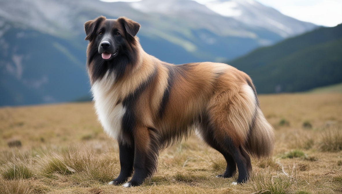 Bergamasco Shepherd Dog standing outdoors with its unique flocked coat