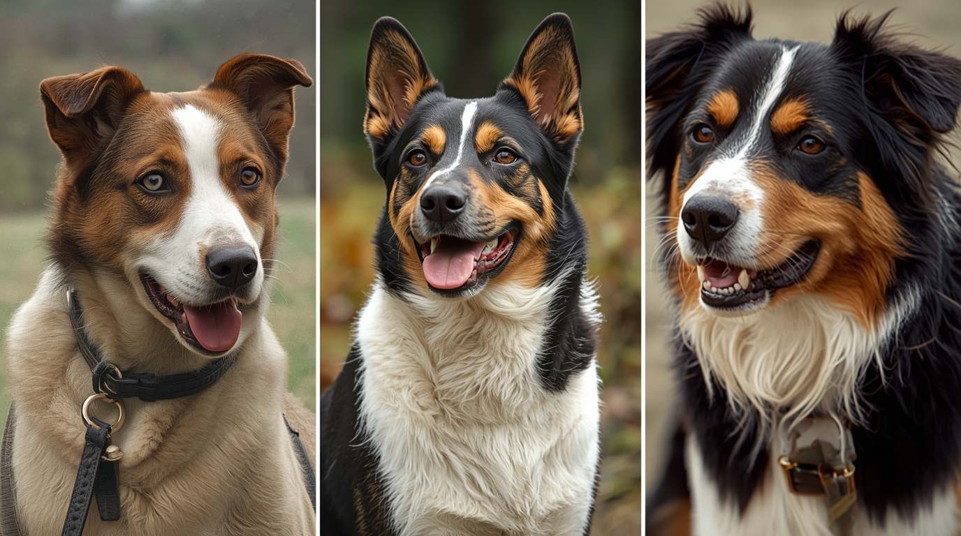 Historical evolution of dogs in Europe featuring breeds from the UK, France, and Germany